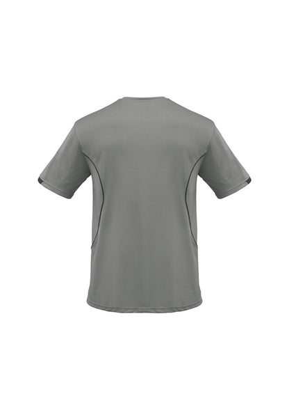 Biz Collection Mens Razor Short Sleeve Tee - Ash/Black