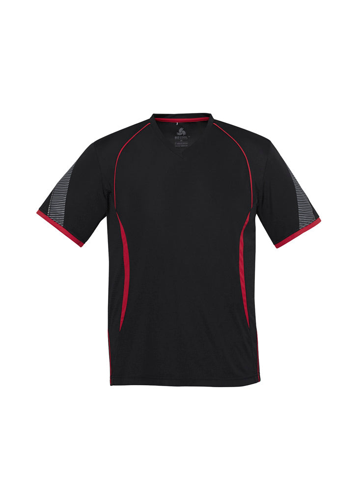 Biz Collection Mens Razor Short Sleeve Tee - Black/Red