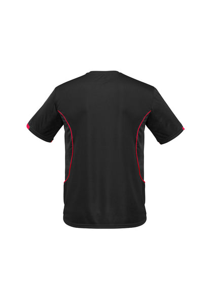 Biz Collection Mens Razor Short Sleeve Tee - Black/Red