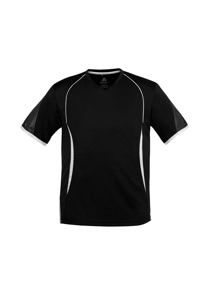 Biz Collection Mens Razor Short Sleeve Tee - Black/White