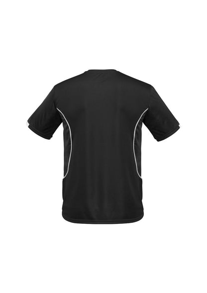 Biz Collection Mens Razor Short Sleeve Tee - Black/White