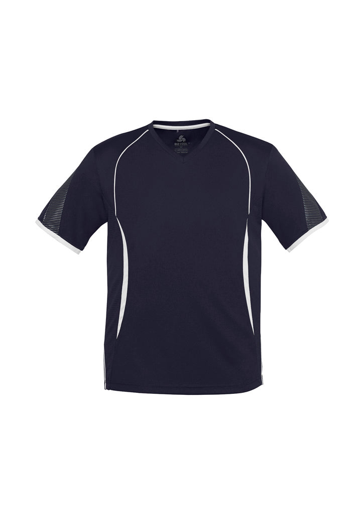 Biz Collection Mens Razor Short Sleeve Tee - Navy/White