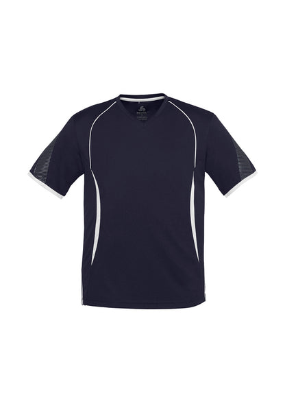 Biz Collection Mens Razor Short Sleeve Tee - Navy/White