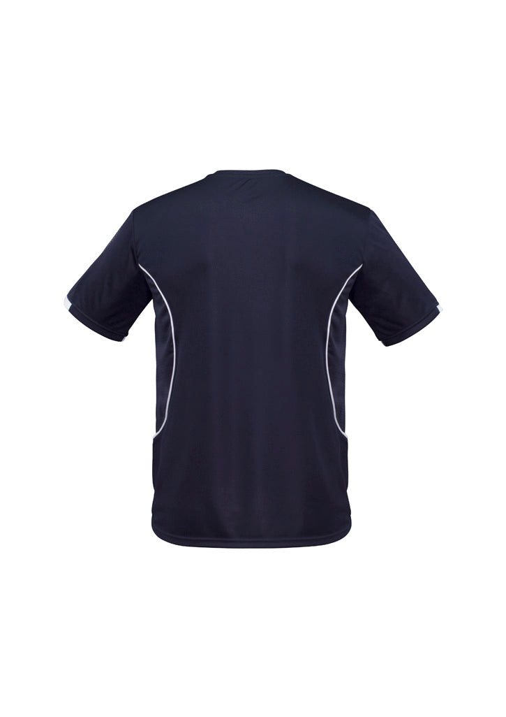 Biz Collection Mens Razor Short Sleeve Tee - Navy/White