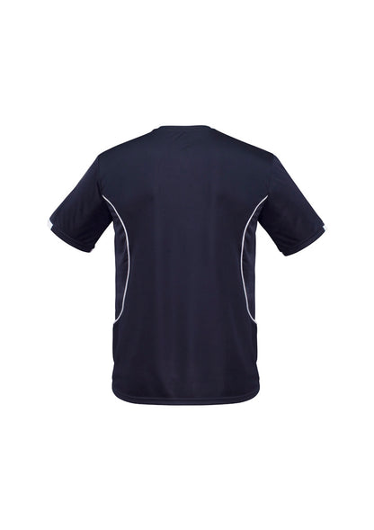 Biz Collection Mens Razor Short Sleeve Tee - Navy/White