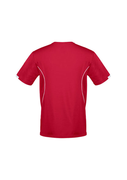 Biz Collection Mens Razor Short Sleeve Tee - Red/White