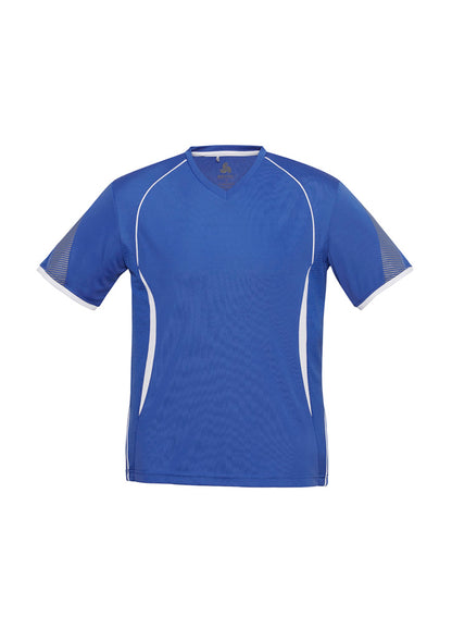 Biz Collection Mens Razor Short Sleeve Tee - Royal/White
