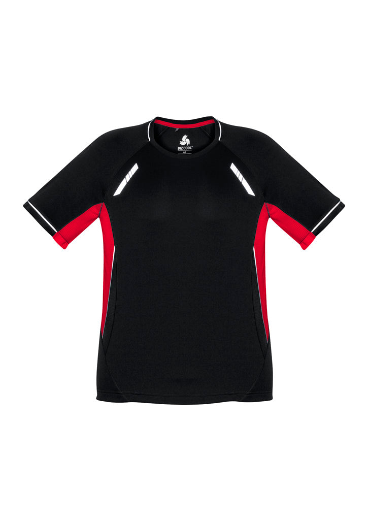 Biz Collection Kids Renegade Short Sleeve Tee - Black/Red/Silver
