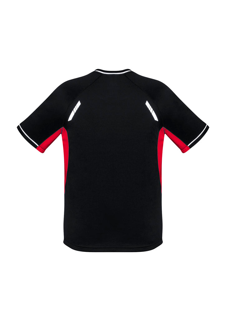 Biz Collection Kids Renegade Short Sleeve Tee - Black/Red/Silver