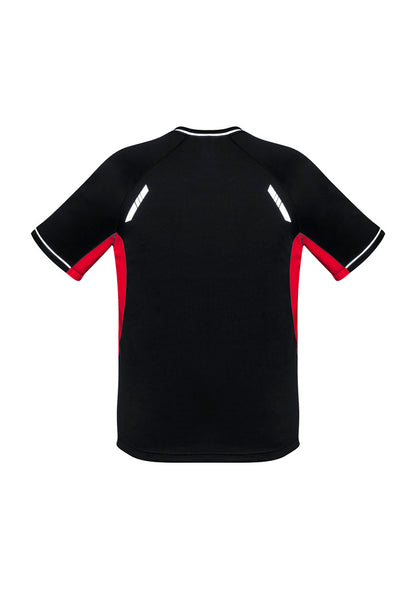 Biz Collection Kids Renegade Short Sleeve Tee - Black/Red/Silver