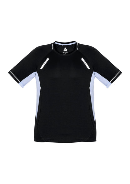 Biz Collection Kids Renegade Short Sleeve Tee - Black/White/Silver
