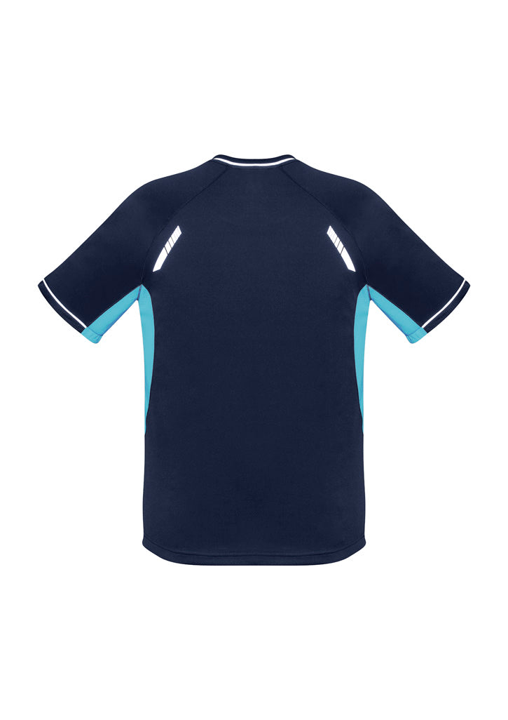 Biz Collection Kids Renegade Short Sleeve Tee - Navy/Sky/Silver