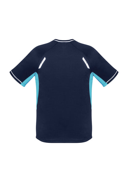 Biz Collection Kids Renegade Short Sleeve Tee - Navy/Sky/Silver
