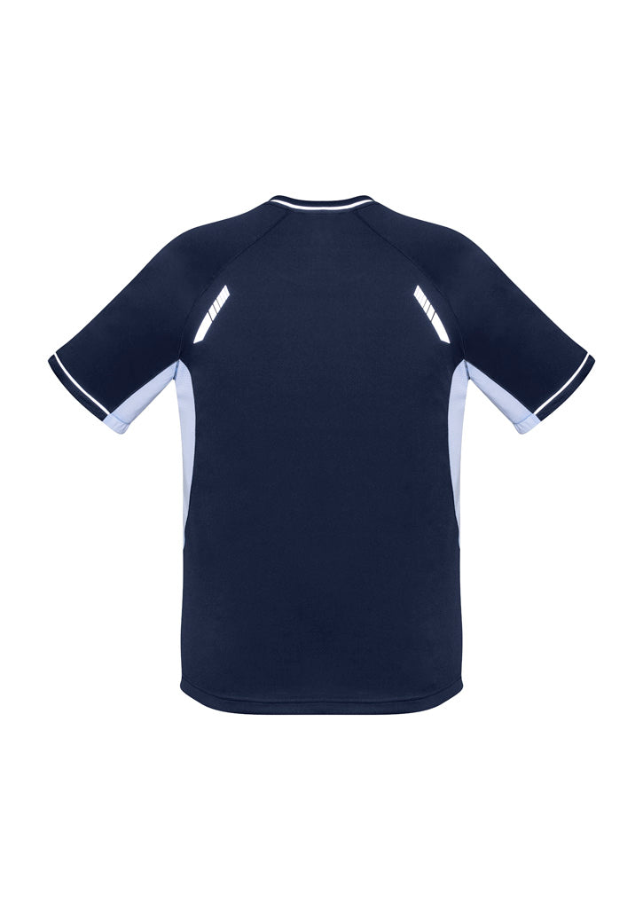 Biz Collection Kids Renegade Short Sleeve Tee - Navy/White/Silver