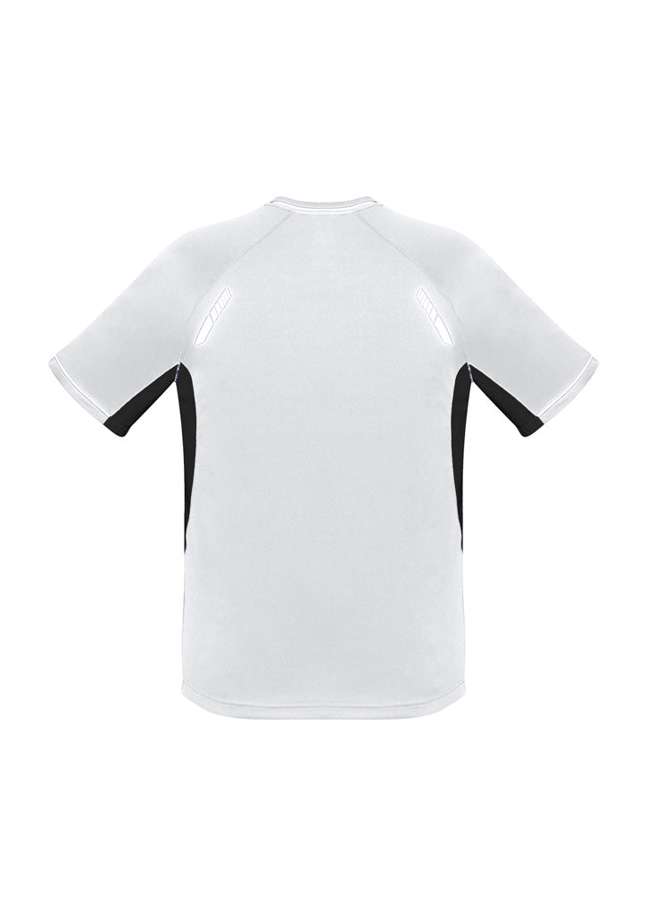 Biz Collection Kids Renegade Short Sleeve Tee - White/Black/Silver