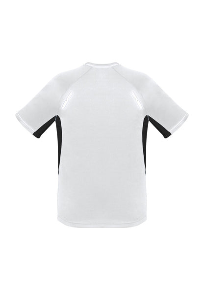 Biz Collection Kids Renegade Short Sleeve Tee - White/Black/Silver