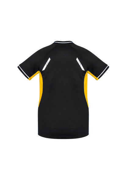Biz Collection Womens Renegade Short Sleeve Tee - Black/Gold/Silver