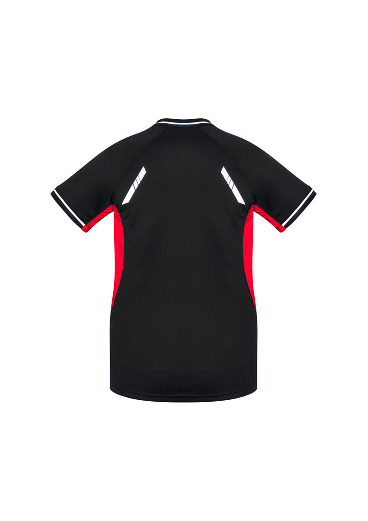 Biz Collection Womens Renegade Short Sleeve Tee - Black/Red/Silver