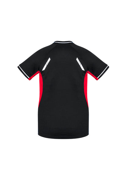 Biz Collection Womens Renegade Short Sleeve Tee - Black/Red/Silver