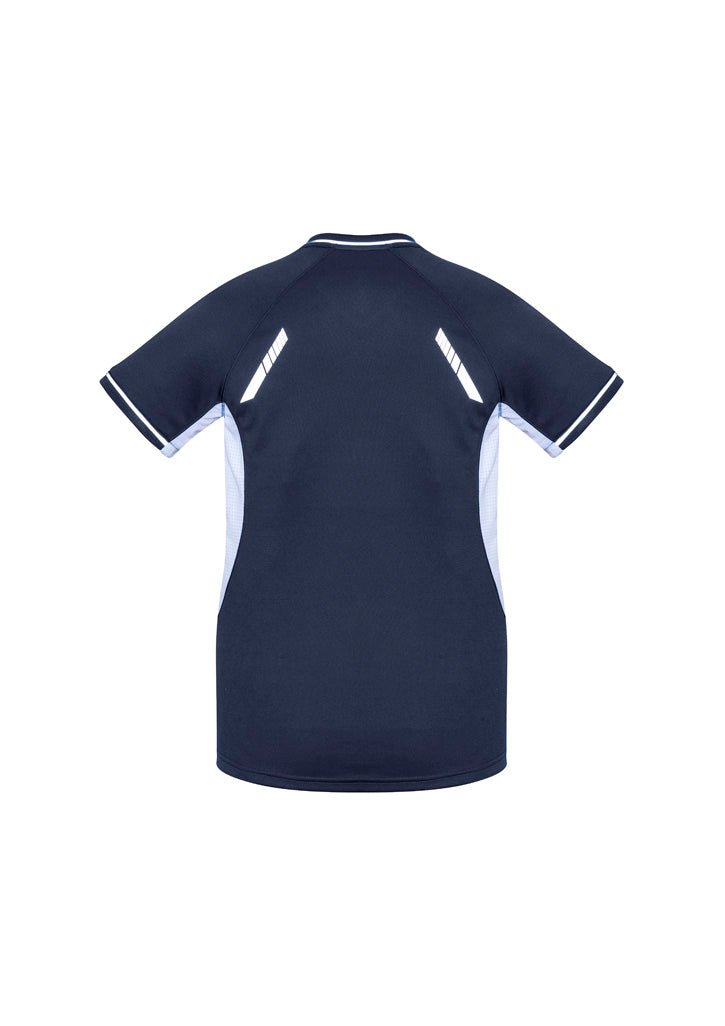 Biz Collection Womens Renegade Short Sleeve Tee - Navy/White/Silver