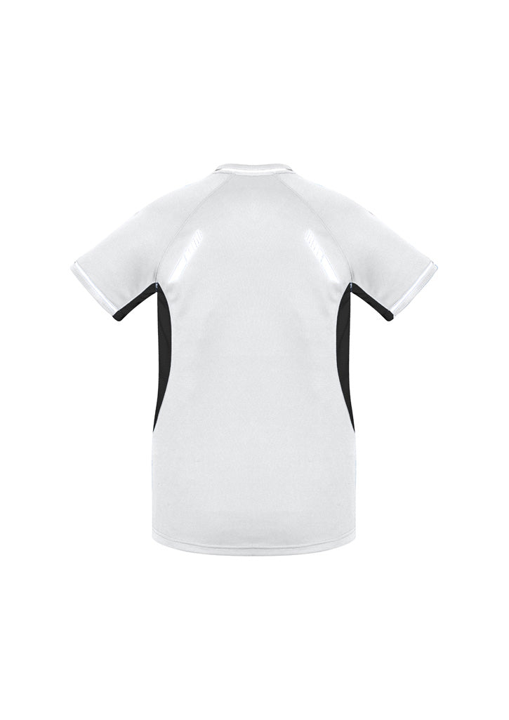 Biz Collection Womens Renegade Short Sleeve Tee - White/Black/Silver