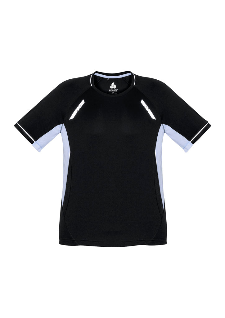 Biz Collection Mens Renegade Short Sleeve Tee - Black/White/Silver