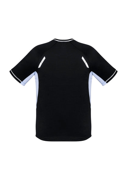 Biz Collection Mens Renegade Short Sleeve Tee - Black/White/Silver