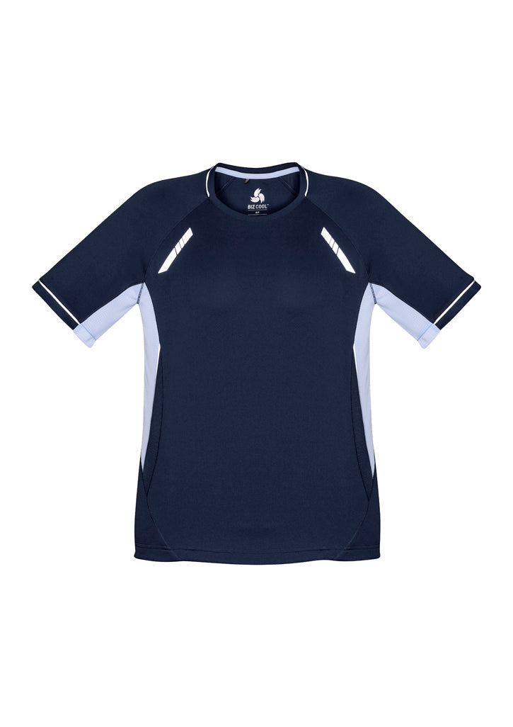 Biz Collection Mens Renegade Short Sleeve Tee - Navy/White/Silver
