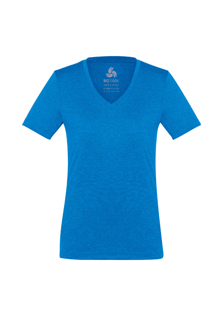 Biz Collection Womens Aero Short Sleeve Tee - Cyan
