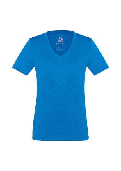 Biz Collection Womens Aero Short Sleeve Tee - Cyan