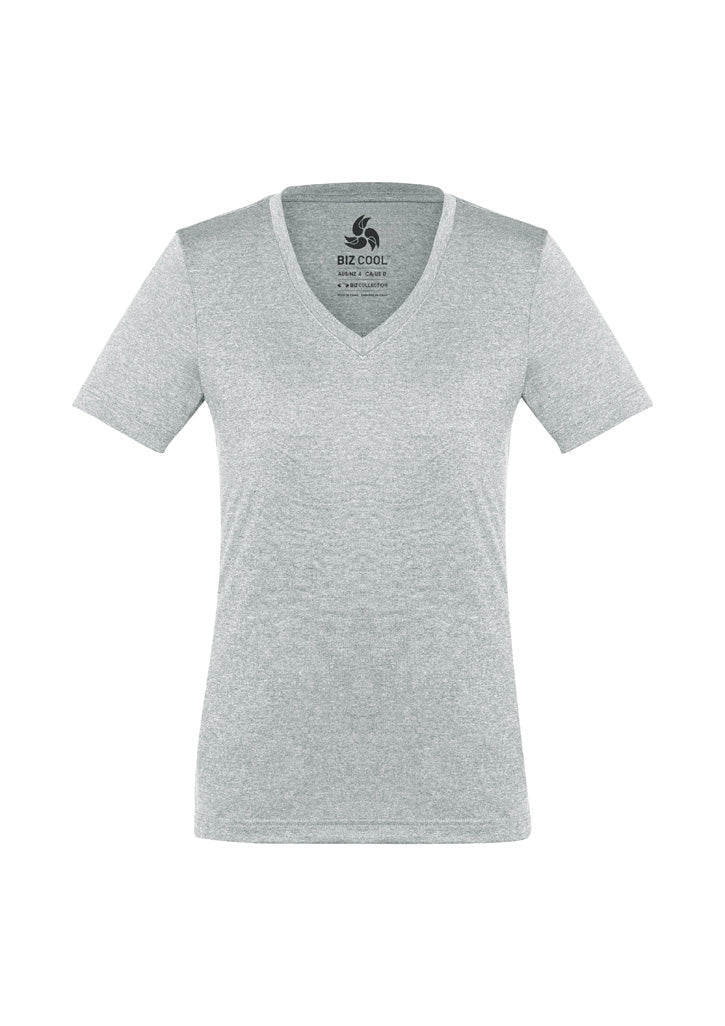 Biz Collection Womens Aero Short Sleeve Tee - Silver