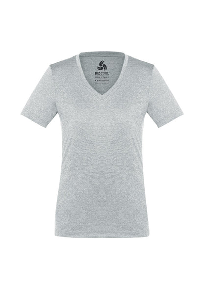 Biz Collection Womens Aero Short Sleeve Tee - Silver