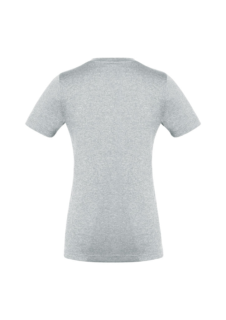 Biz Collection Womens Aero Short Sleeve Tee - Silver