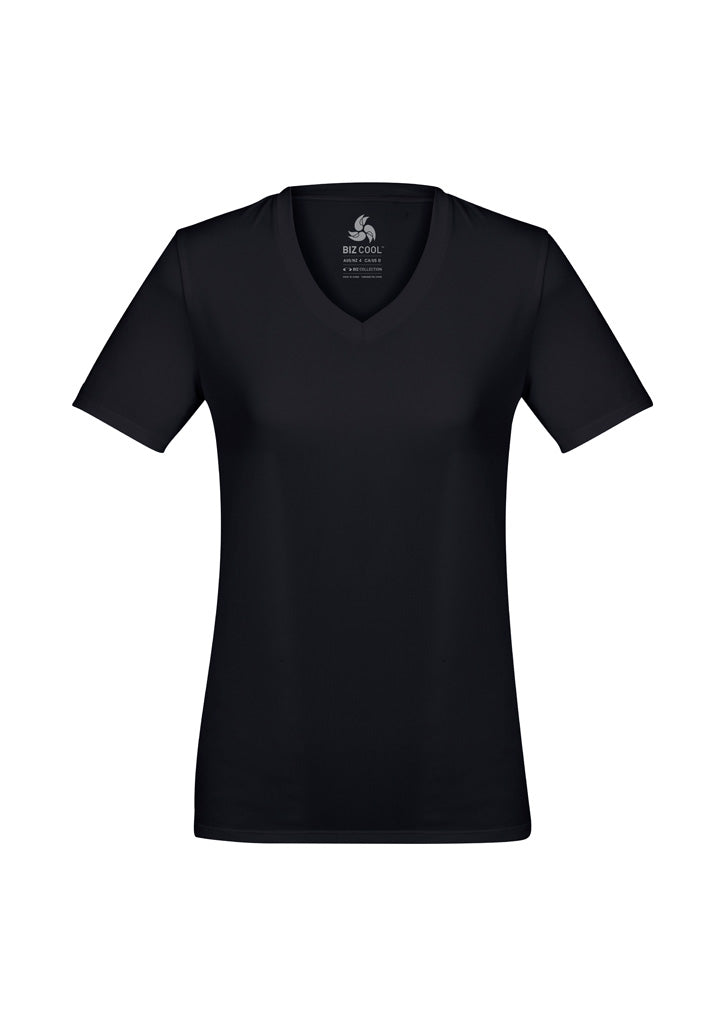 Biz Collection Womens Aero Short Sleeve Tee - Solid Black