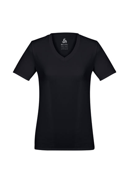 Biz Collection Womens Aero Short Sleeve Tee - Solid Black