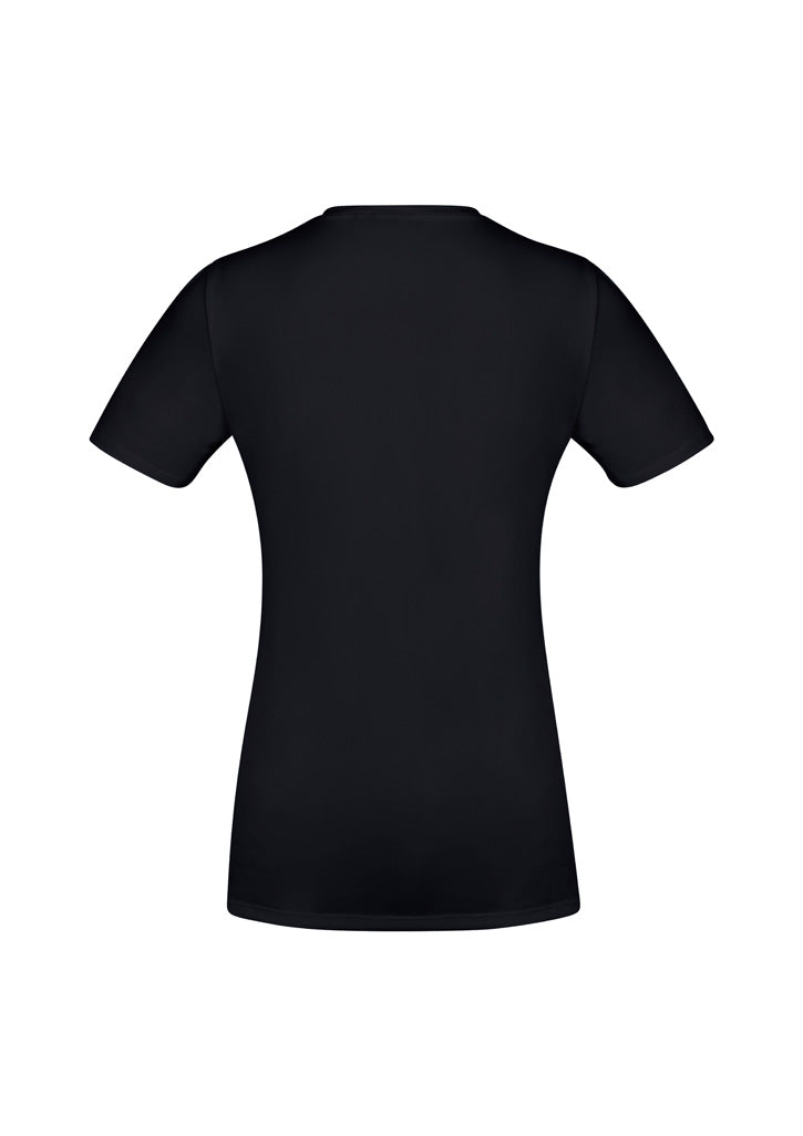 Biz Collection Womens Aero Short Sleeve Tee - Solid Black