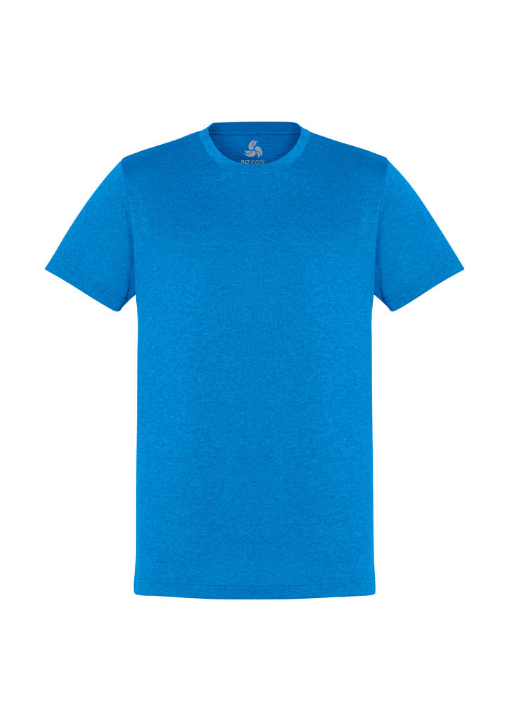 Biz Collection Mens Aero Short Sleeve Tee - Cyan