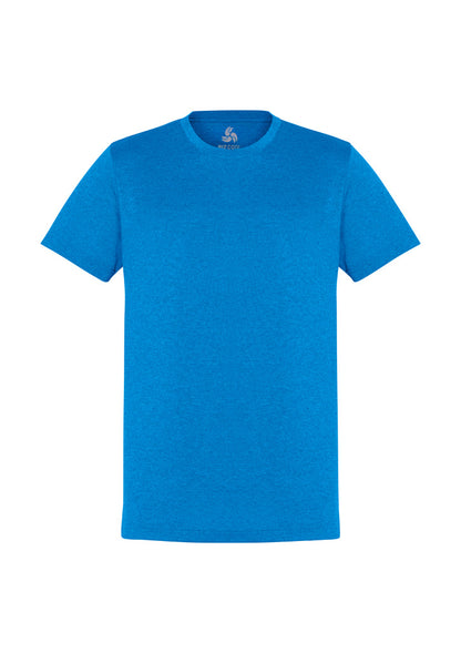 Biz Collection Mens Aero Short Sleeve Tee - Cyan