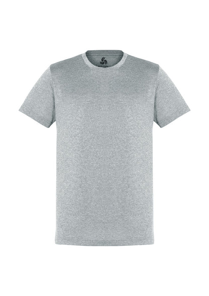 Biz Collection Mens Aero Short Sleeve Tee - Silver