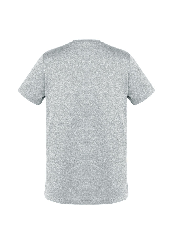 Biz Collection Mens Aero Short Sleeve Tee - Silver