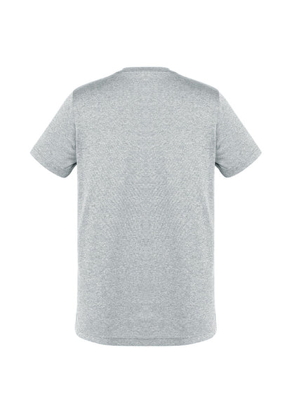 Biz Collection Mens Aero Short Sleeve Tee - Silver