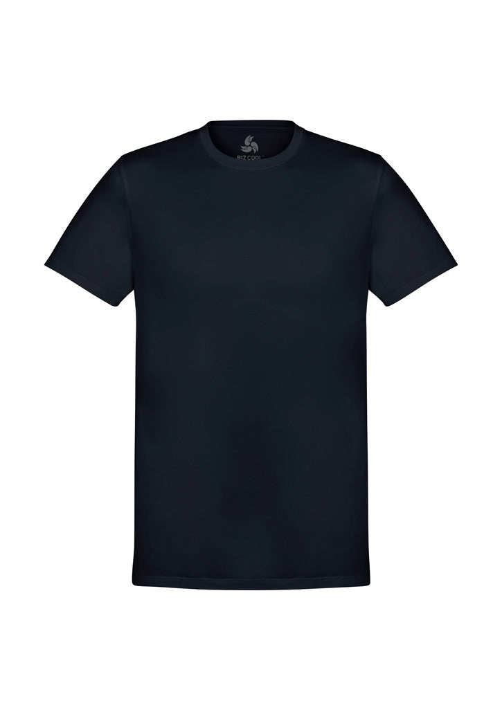 Biz Collection Mens Aero Short Sleeve Tee - Solid Black