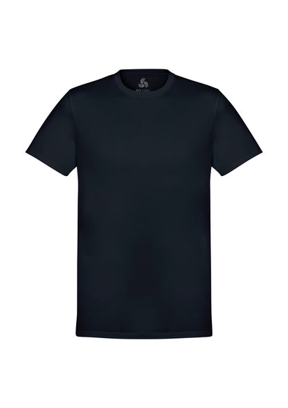 Biz Collection Mens Aero Short Sleeve Tee - Solid Black
