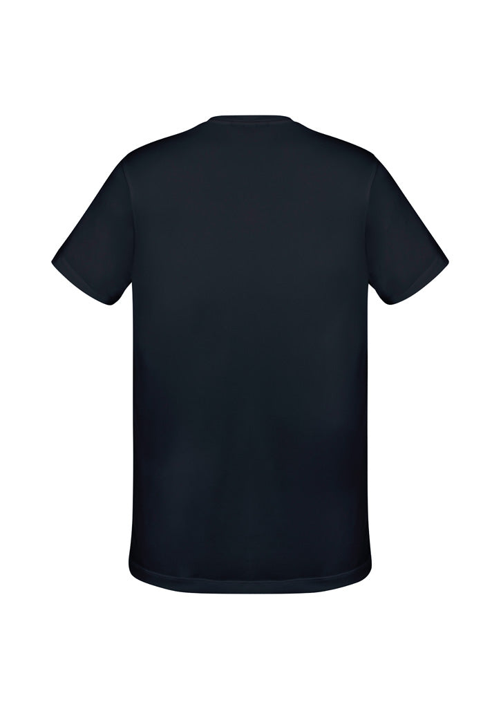 Biz Collection Mens Aero Short Sleeve Tee - Solid Black
