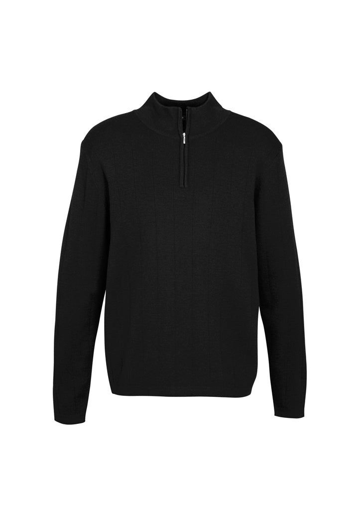 Biz Collection Mens 80/20 Wool Pullover - Black