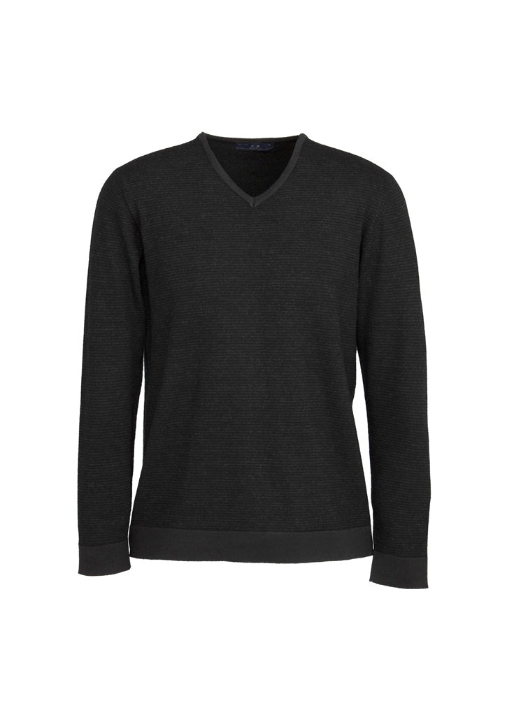 Biz Collection Mens Origin Merino Pullover - Black/Charcoal