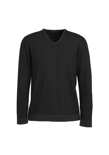 Biz Collection Mens Origin Merino Pullover - Black/Charcoal