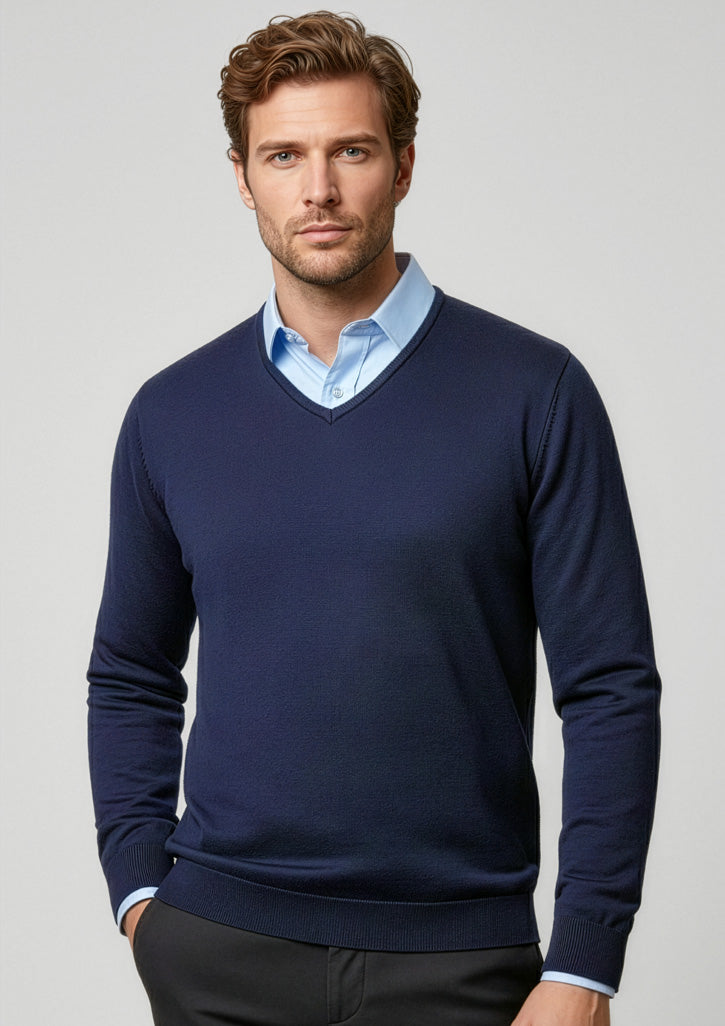 Biz Collection Mens Milano Pullover - Navy