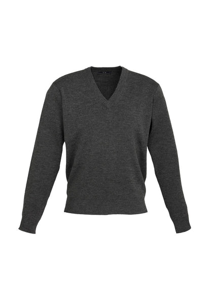Biz Collection Mens Woolmix Knit Pullover - Charcoal