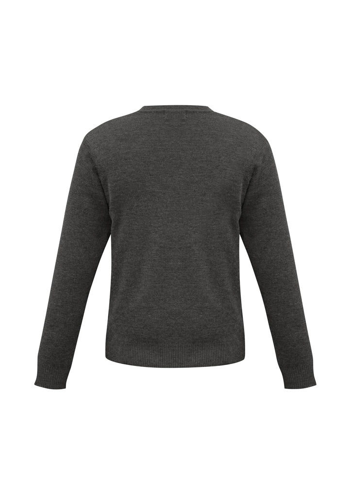 Biz Collection Mens Woolmix Knit Pullover - Charcoal